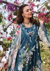 Close up image of SERENITA beautiful Printed Chikankari Lawn floral dress.